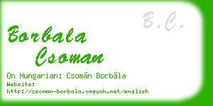 borbala csoman business card